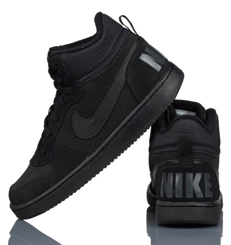 Nike Court Borough Mid (Gs) 839977 001-buty widok lewo/tył