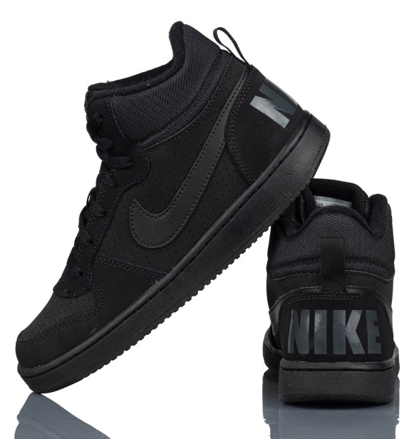 Nike Court Borough Mid (Gs) 839977 001-buty widok lewo/tył