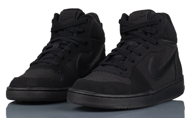Nike Court Borough Mid (Gs) 839977 001-buty widok z boku