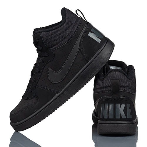 Nike Court Borough Mid (Gs) 839977 001-buty widok lewo/tył