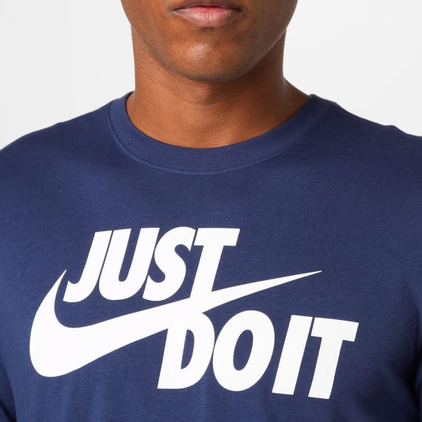 Nike M Nsw Tee New Just Do It Swoosh Dx1989 411-koszulka zbliżenie nadruk