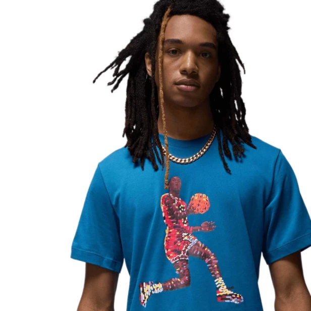 Nike Jordan Flight Essentials Tee Legend Fn6000 457-koszulka zbliżenie nadruk