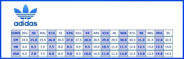 ADIDAS PREDATOR LEAGUE MG IF6382-tabela rozmiarów